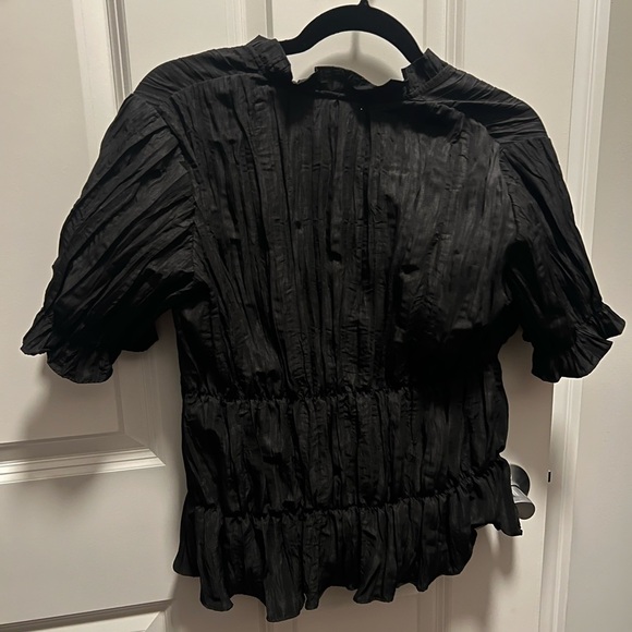 Zara Ruffled Black Top - Picture 6 of 7